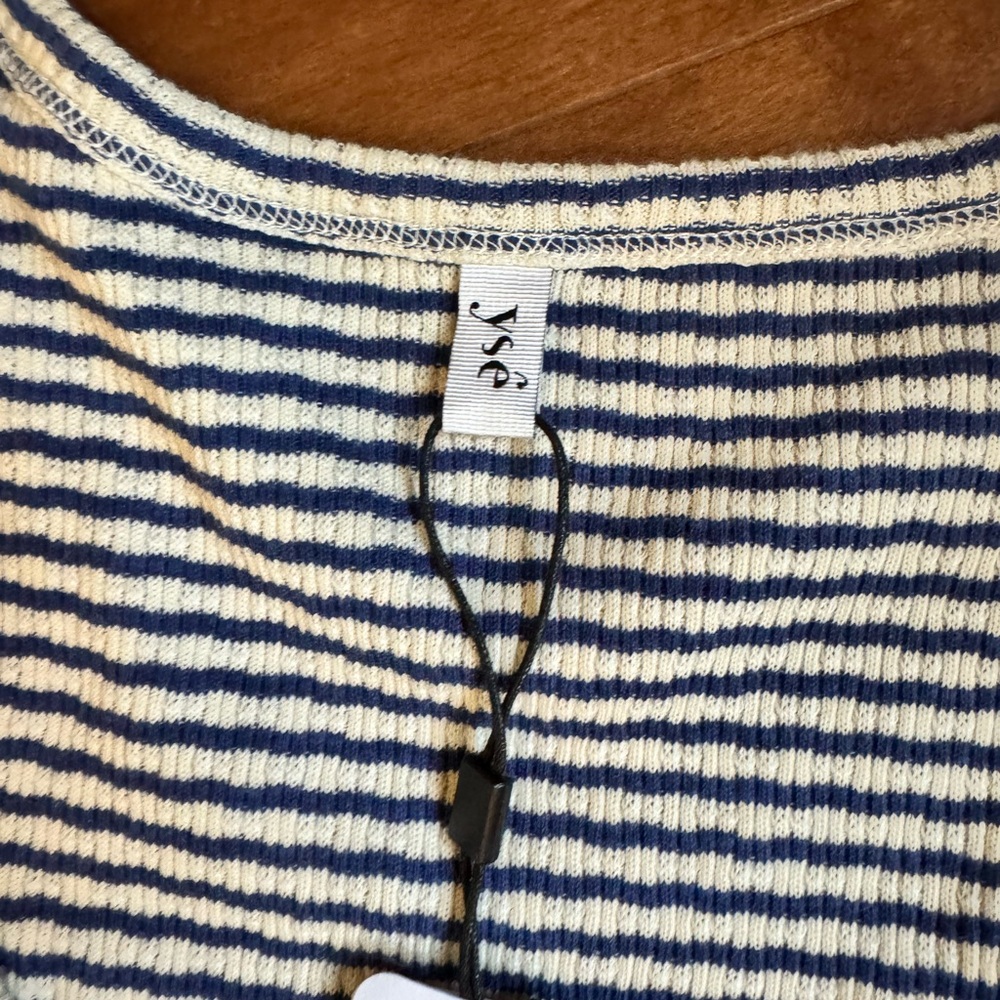 YSÉ Paris Scoop Neck - Navy & White (S) - Picture 2 of 3
